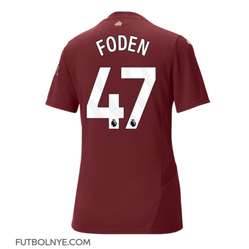 Camiseta Manchester City Phil Foden #47 Tercera Equipación para mujer 2024-25 manga corta
